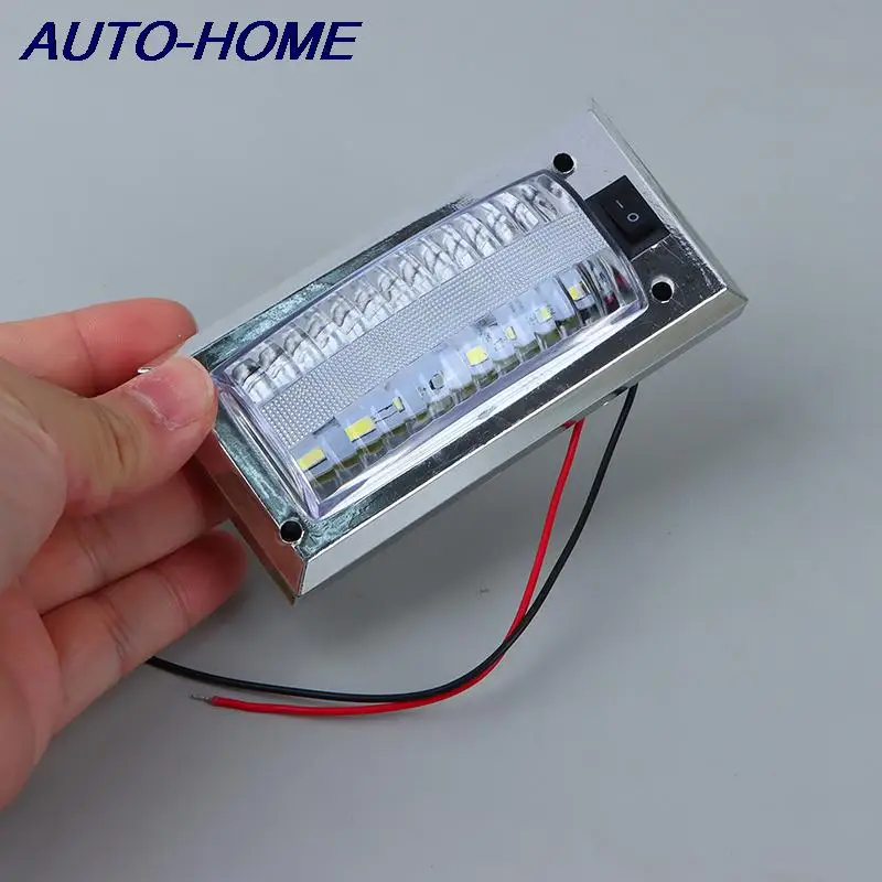 LED 12V-24V Panel Light Car Interior Reading Lamp High Brightness Cabin Lights for Van Truck RV Boat Camper Lights Switch On Off image 6