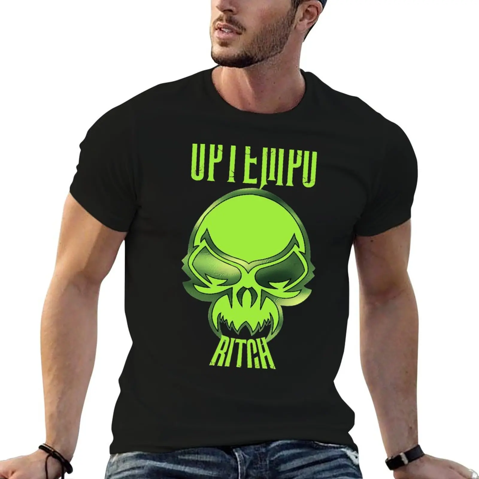 Camiseta uptempo para hombre, camisetas gráficas de algodón, camiseta 100% esencial para hombre