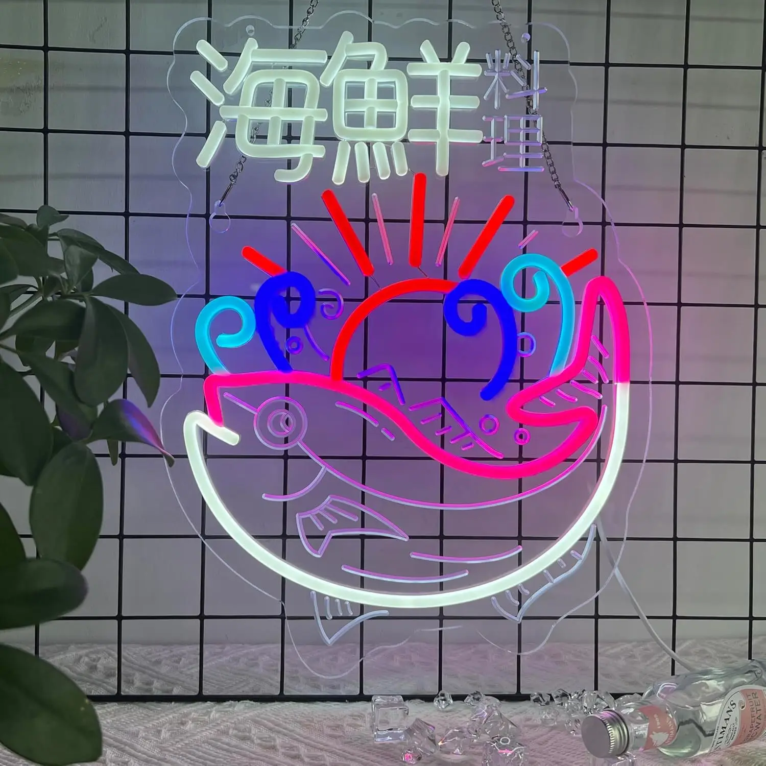 シーフードledネオンサインusb調光式ネオンライトサインレストランダイニングルームバーリビングルームパーティー壁装飾誕生日プレゼント