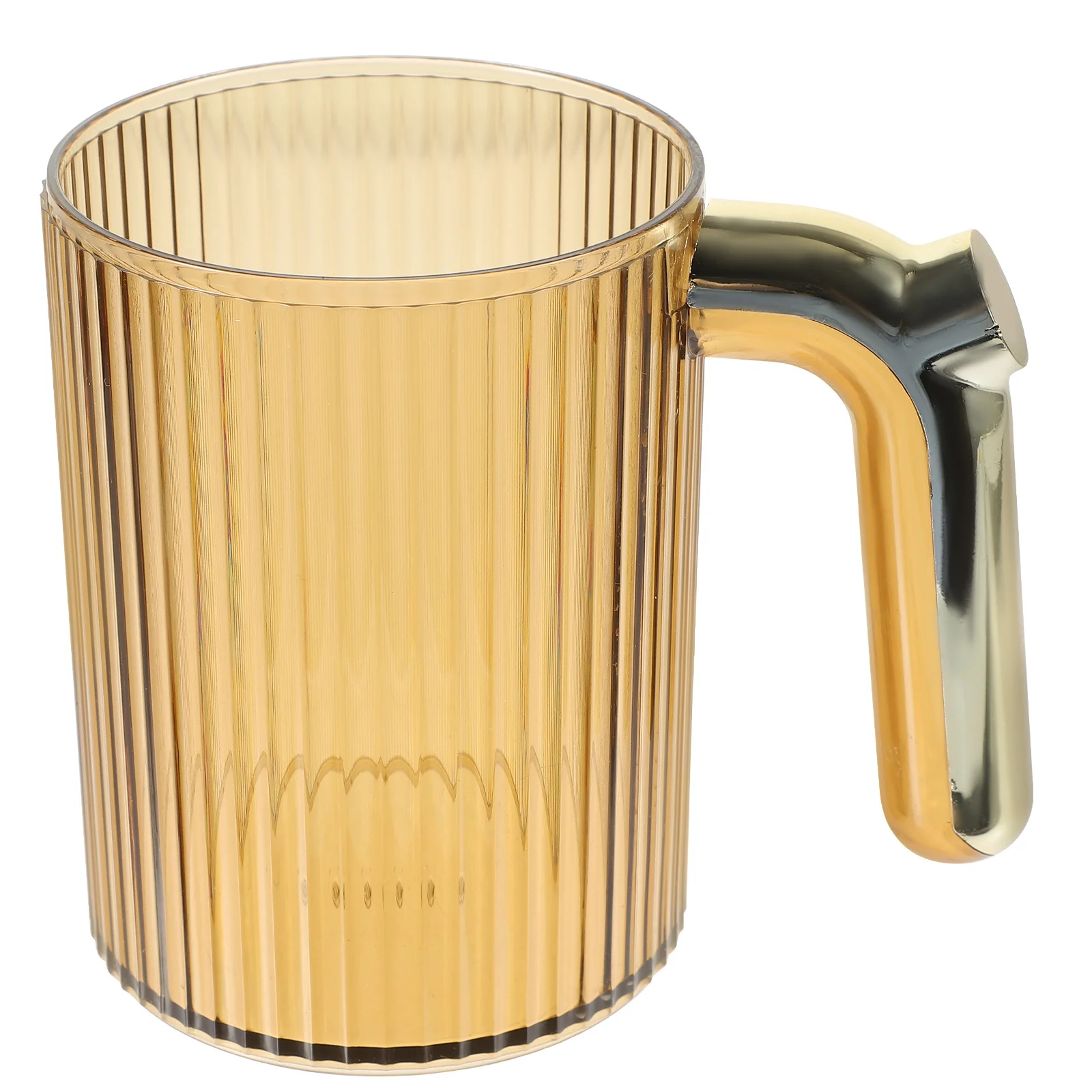 

Toothbrush Cup Gold Handle Bathroom Tumbler Large Capacity Travel Mouthwash Cup Multi-Purpose Brush Holder for Home
