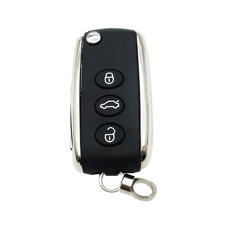 3 Button Flip Folding Remote Control Car Key Shell Case Cover Blank Fob For Bentley Keys Continental Arnage Mulsanne