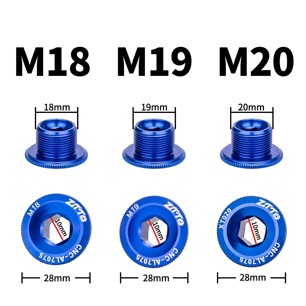 Ztto fahrrad kurbel garnitur aluminiums ch raube kurbel arm schraube kappe 5 farbe m20 m19 m18 universal für mtb rennrad m6000 105 – Detail 2