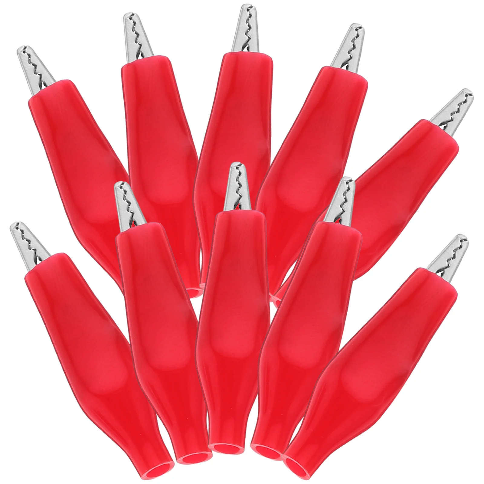 100 قطعة من مشابك التمساح الكهربائية، مشابك اختبار الأسلاك الصغيرة، مشابك صغيرة خفيفة الوزن لاختبار جهد الهندسة الكهربائية #2