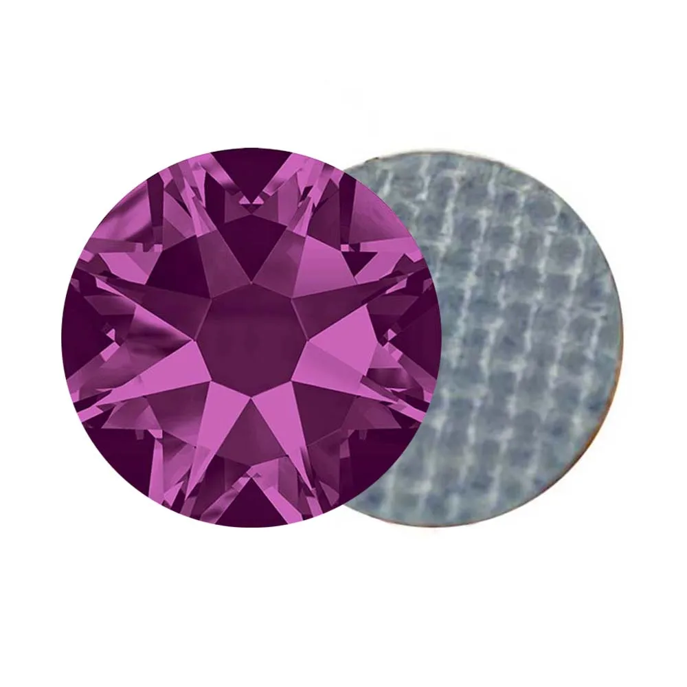 

2078 XILION Fuchsia Crystal XIRIUS Hotfix Glass round Rhinestones Glitter Strass Wedding Dress Fabric Clothes Decoration