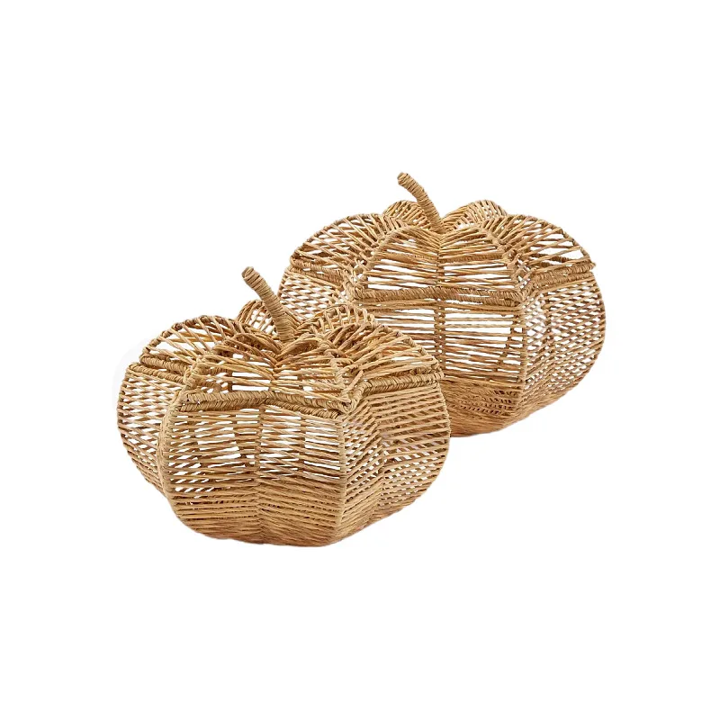 

Hand-woven storage Pumpkin vegetable storage Finishing frame Desktop sundries Home decoration
