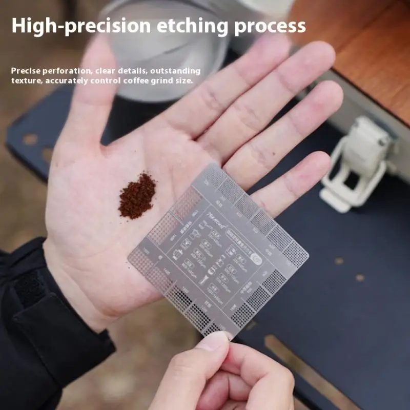 Brewing Guide Card: Grind Size Chart for Espresso & Pour Over Coffee, Auxiliary Tool for Coffee Bean Grinding
