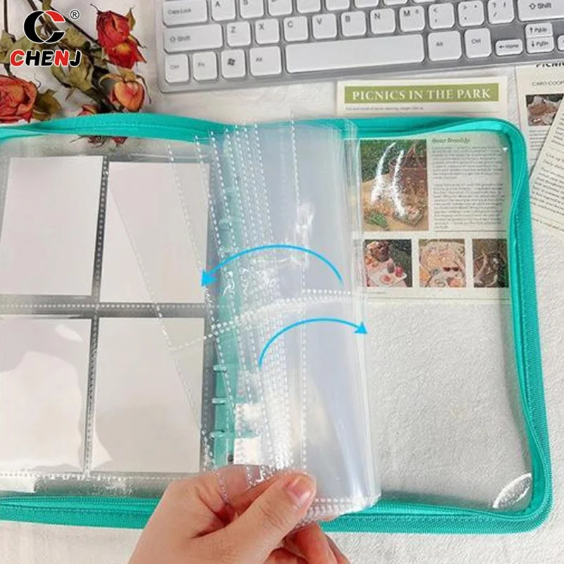 Fundas transparentes para álbum de fotos A5, 10 piezas, 1P, 2P, 4P, recambio de tarjetas internas, bolsas de bolsillo para tarjetas de nombre