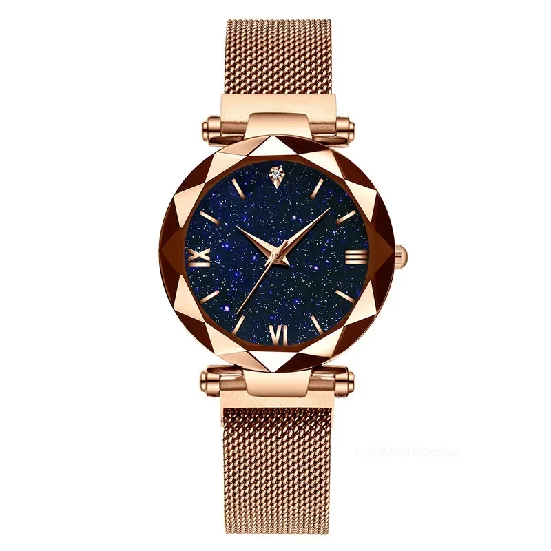 Reloj Mujer Fashion Starry Sky Women's Watches Magnet Buckle Mesh Belt Diamond Quartz Watch Women Dress Clock Relogio Feminino