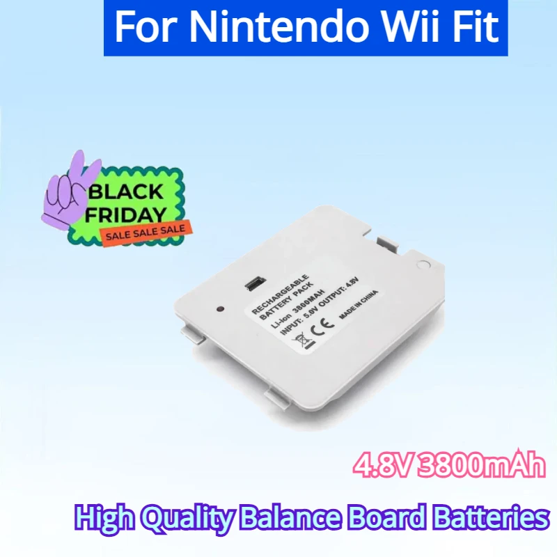 4.8V 3800mAh High Capacity Li-ion Rechargeable Battery Pack for Nintendo Wii Fit Balance Board with USB Charging Cable
