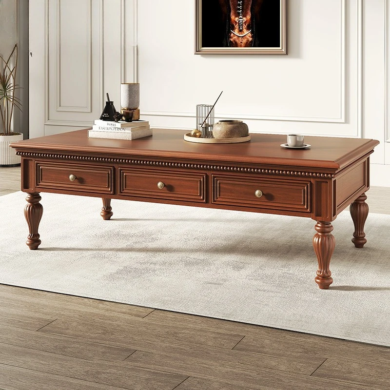 

Customizable all solid wood American coffee table