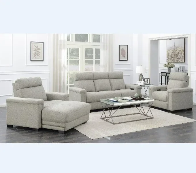 Modern Living Room Fabric Electric Reclining Sofa 3+2+1 Recliner Sofa Set