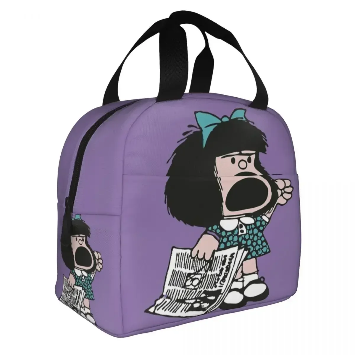 

Защитная изолированная сумка Mafalda, большая емкость, милый мультяшный контейнер для еды, охлаждающая Сумка-тоут для путешествий