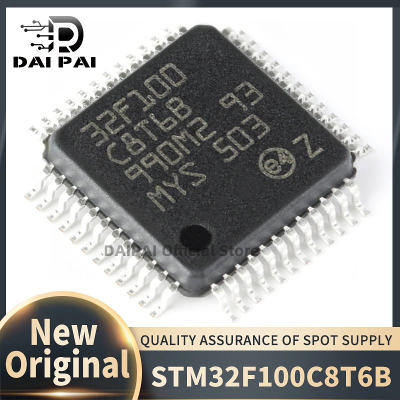(10Pcs-100Pcs/Lot) 100% New original STM32F100C8T6B 32F100C8T6B 32F100 C8T6B LQFP-48 Chipset