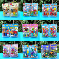 Card-Mounted Removable Eraser Set Cartoon Animal-Shaped Assembled Eraser Learning Stationery Gift