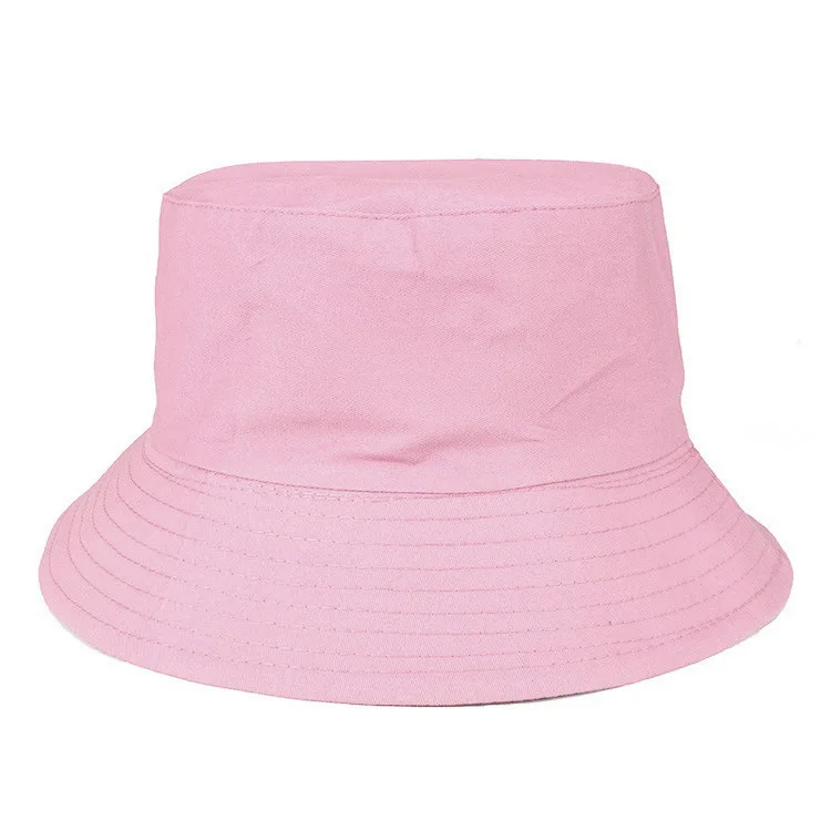 One Piece Custom Bucket Hat For Kids Bob Parent-child Panama Solid Wide Brim Cotton Cap Unisex Sunbonnet Fedoras Fisherman Caps