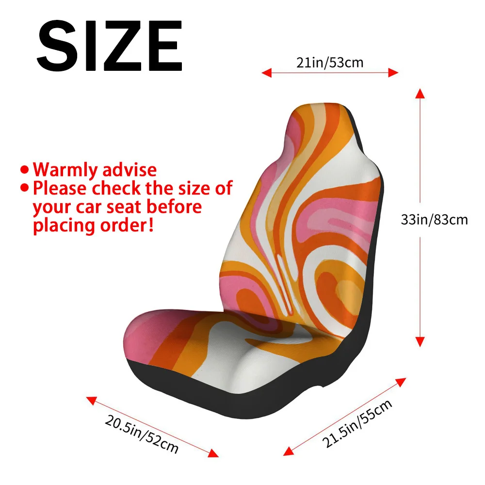 2pcs, Wave Pattern Car Seat Covers, Fit For Front Seats, Adds Comfort And Fashion To Driver And Passenger Seats, Perfect Gift