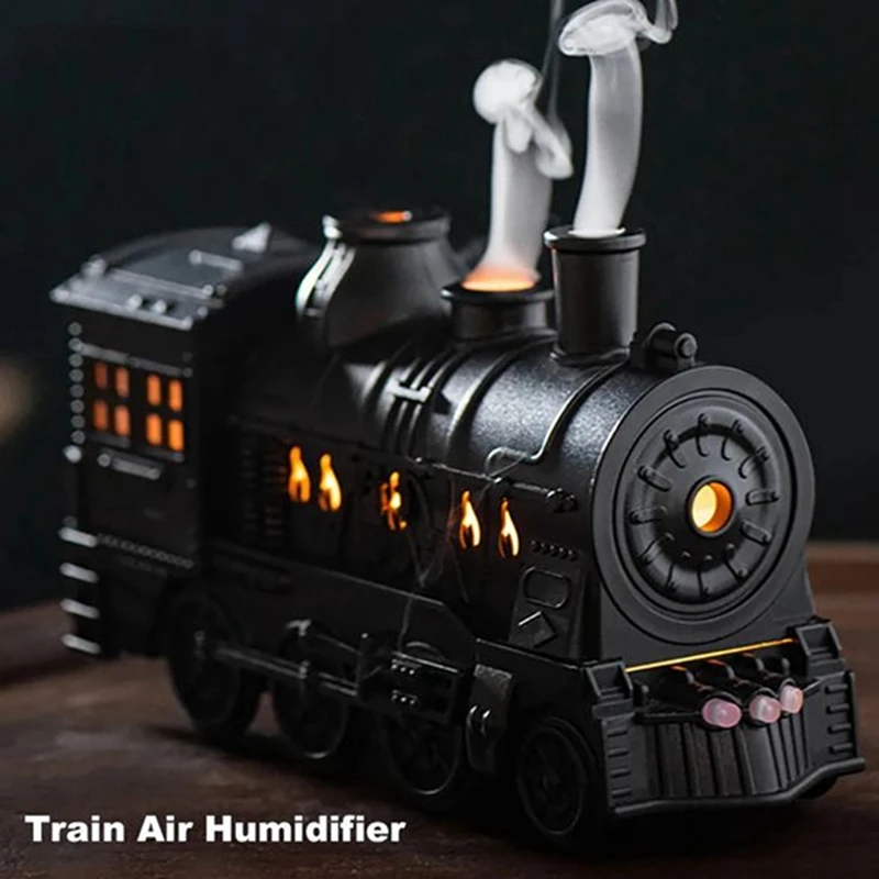 

Train Humidifiers Train Aromatherapy Cool Mist Diffuser Air Humidifiers Oil Retro Diffusers With Remote Control UK Plug