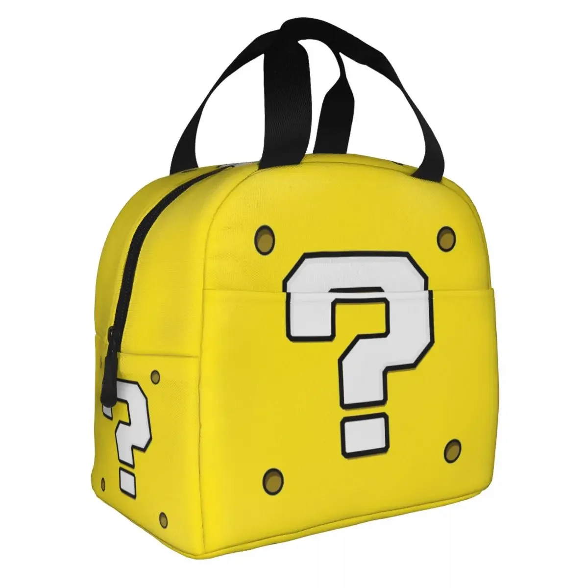 Question Block Marios Insulated Lunch Bag Leakproof Lunch Container Cooler Bag Tote Lunch Box Beach Travel Bento Pouch