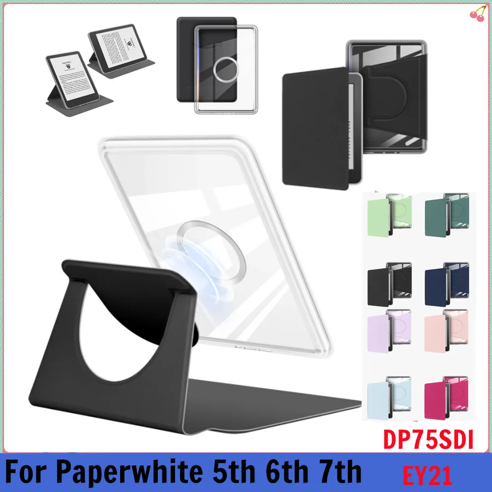 

Умный вращающийся на 360 градусов чехол для Kindle Paperwhite 5-го 6-го 7-го поколения 2015 2017 KPW123 DP75SDI EY21 6-дюймовый магнитный чехол для электронной книги