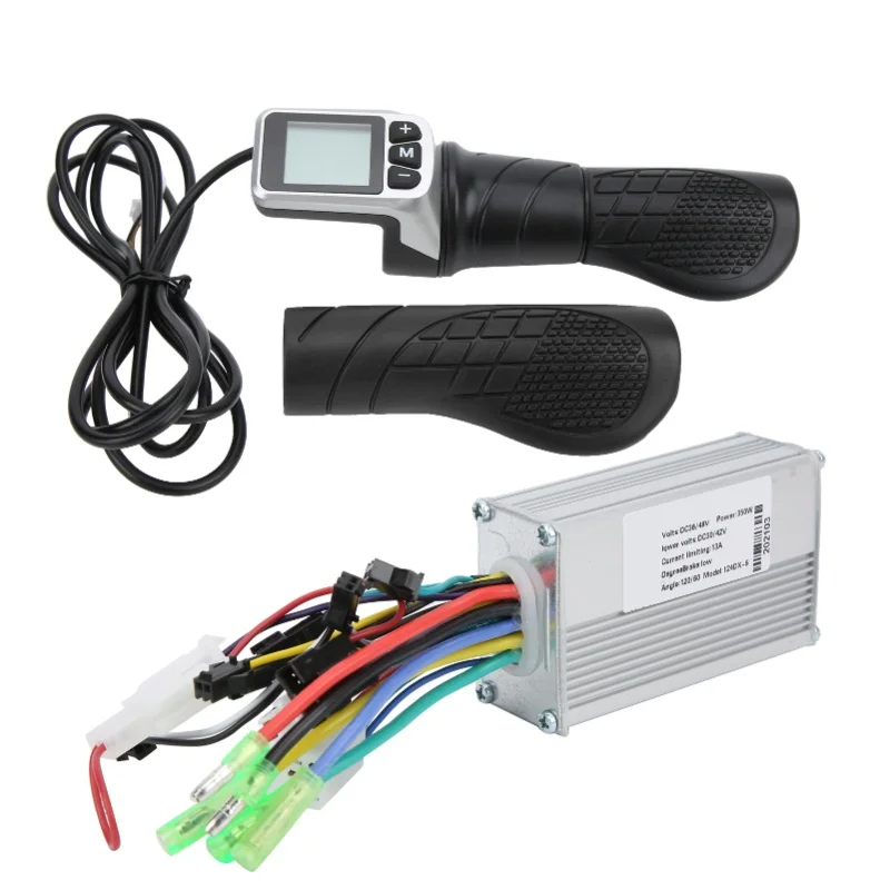 

36V/48V 350W Brushless Controller With LCD And 124DX Half Twist Throttle Set For Electric Scooter