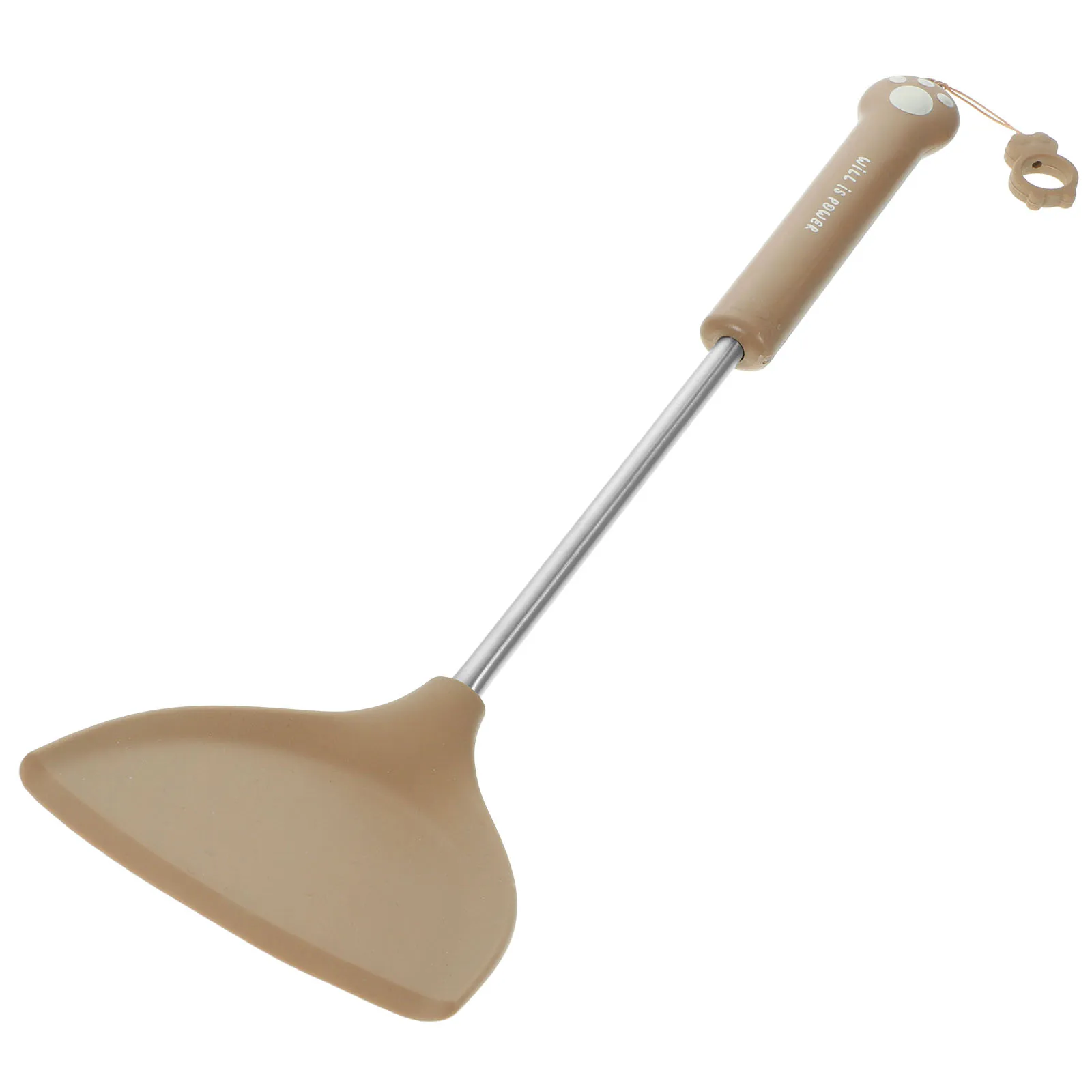 

4-Piece Brown Silicone Spatula Set Kitchen Cooking Tools Food Grade Heat Resistant Wok Accessories Long Handle Frying Spatula