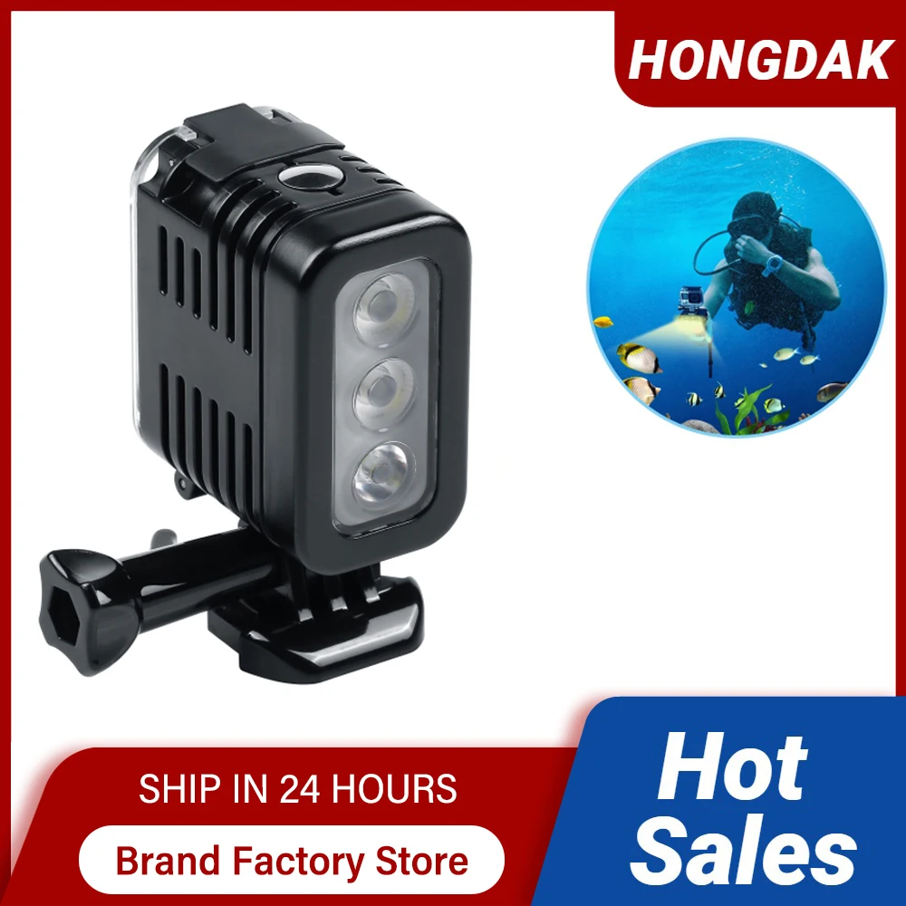 45 Meters Waterproof Video LED Diving Light Spot Lamp ​for Go Pro Gopro Underwater Fill Light Action Camera Accessorises