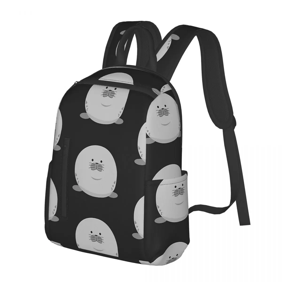

Cute Chonky Seal Student Backpack School Bag Hiking Travel Daypack for Men Women Fashion Bookbag Shoulder Bags
