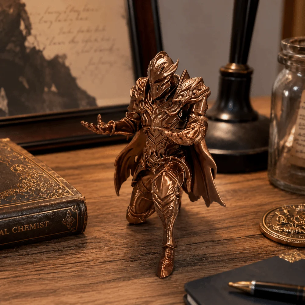 3D Printed Knight Pen Holder Multi-functional Decoration Desktop Ornaments Creative Warrior Pen Stand Office Desktop