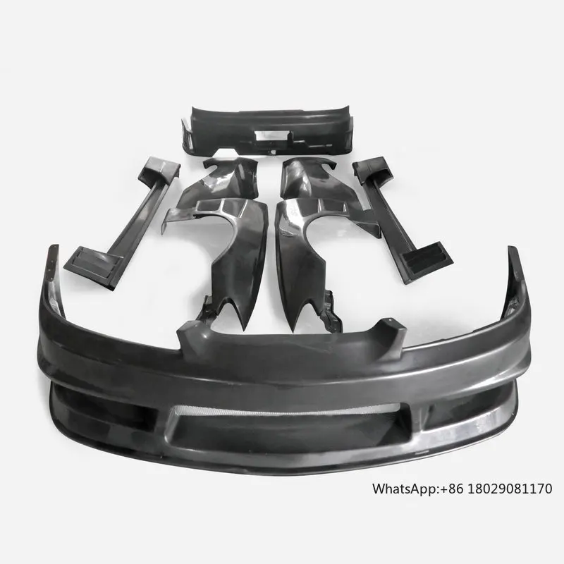 

For NISSAN SILVIA S15 DMR Type Full Wide Body Kit Front Bumper Auto Parts Fiber Glass Rear Bumper Fender
