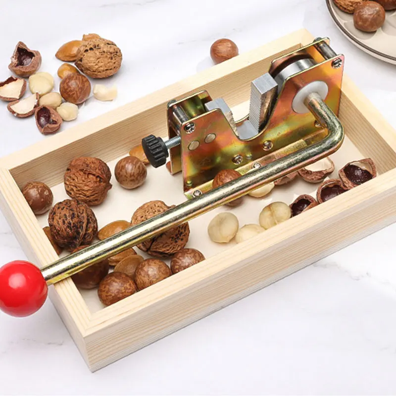 Picture 7: Nut Cracker Tool Stainless Steel Hawaiian Nut Opener for Raw/Fresh Macadamia, Walnut, Hazelnut  Easy Handheld Shell Cracking