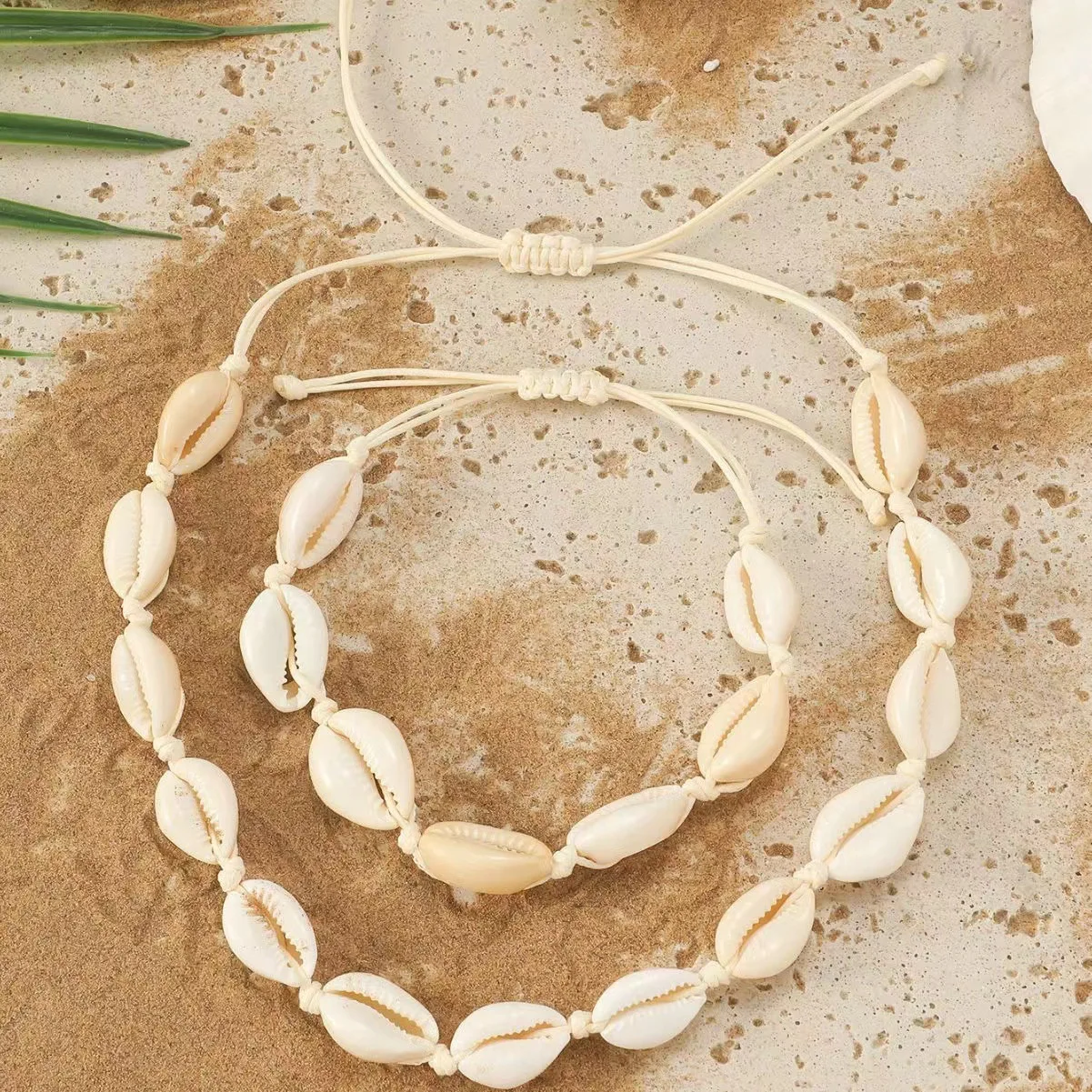 Bohemian Hawaiian Sea Shell Bracelet Necklace Jewelry Bohemian Rope Chain Necklace Women's Summer Ocean Collar Necklace Gift