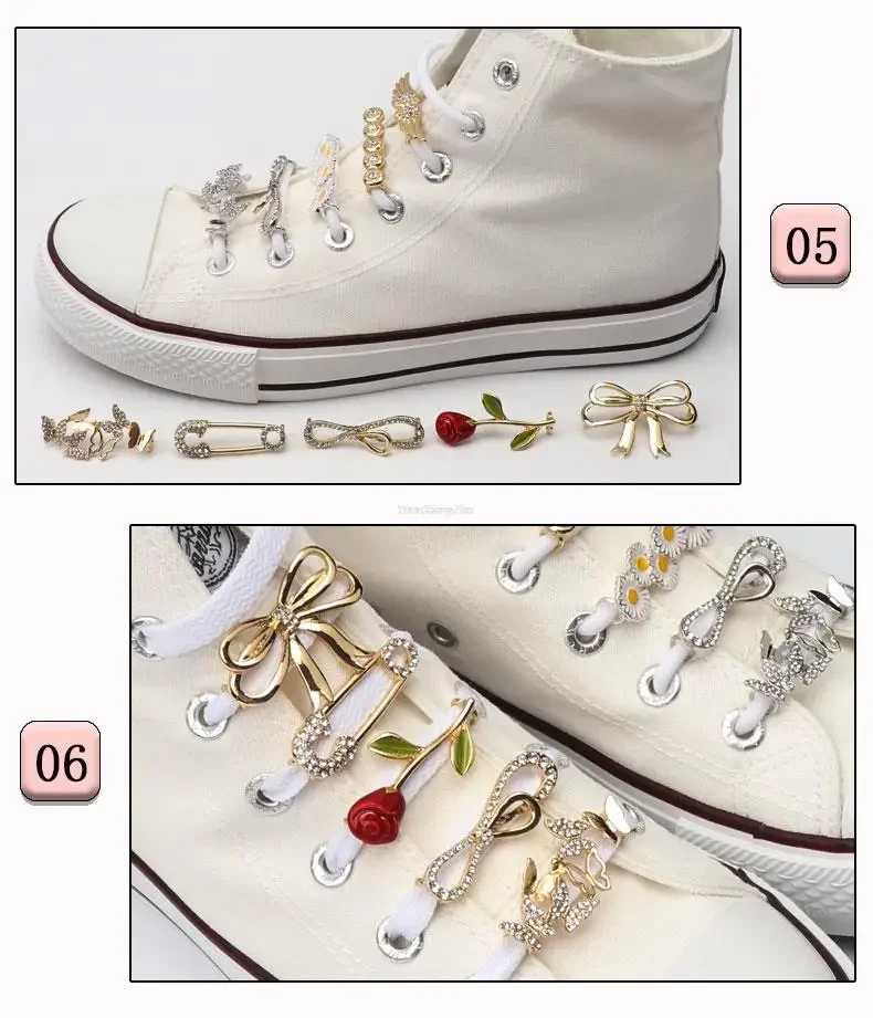 1 Stück Schnürsenkel Clips Schuh dekorationen Charme Strass Schuhe Charms Faux Juwelen Turnschuhe Mädchen Geschenk DIY Schnalle Schuhe Zubehör – Detail 7