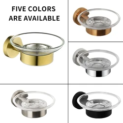 High Quality Soap Rack Wall Mounted Stainless Steel Brushed Gold Chrome Black Rose Gold Soap Dish Holder Bathroom Set