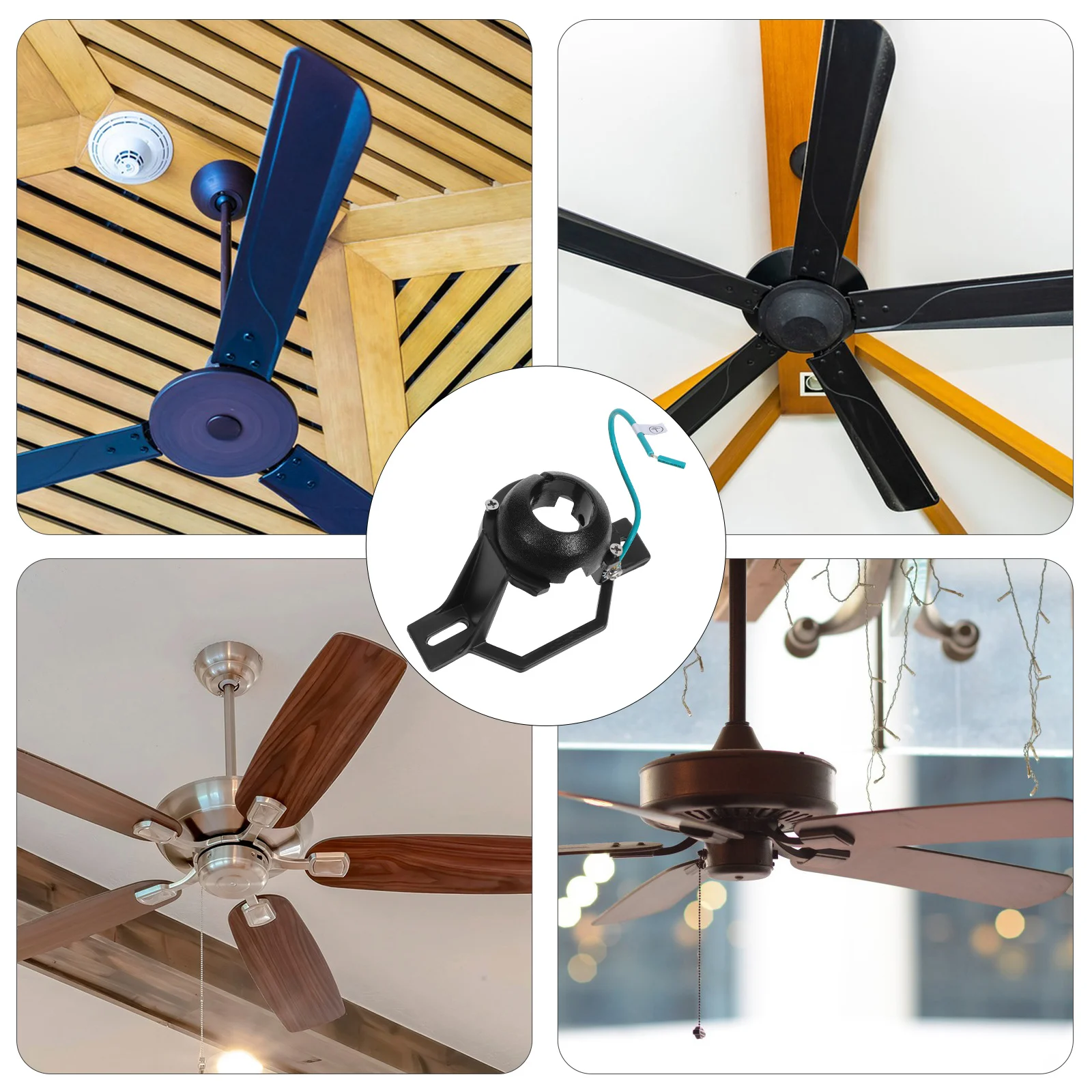 

1Set Ceiling Fan Mounting Bracket Cathedral Canopy Bracket Sloped Ceiling Adapter Ball Joint Fan Mounting Hardware Installation