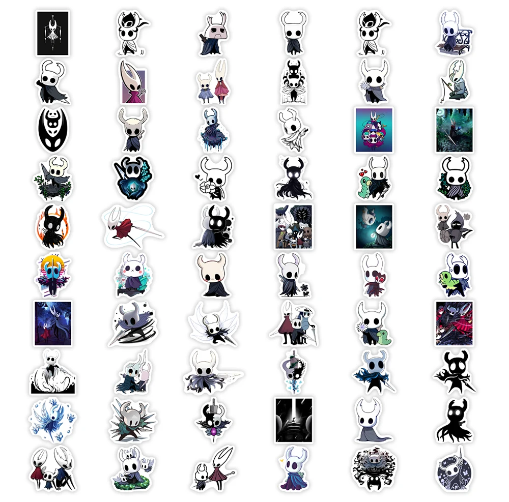 Hollow Knight Adventure Game Stickers DIY Gift Kids Toy Decal for Laptop Phone Scrapbook Luggage Bottles Decorative Waterproof