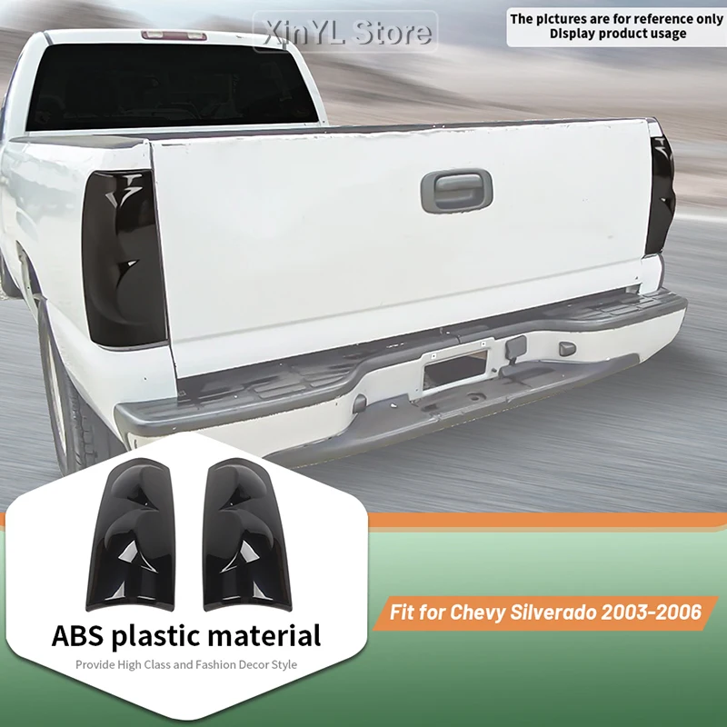 

2x Tail Light Decoration Cover Trim For Chevrolet Silverado 2003-2006 Car Exterior Accessories