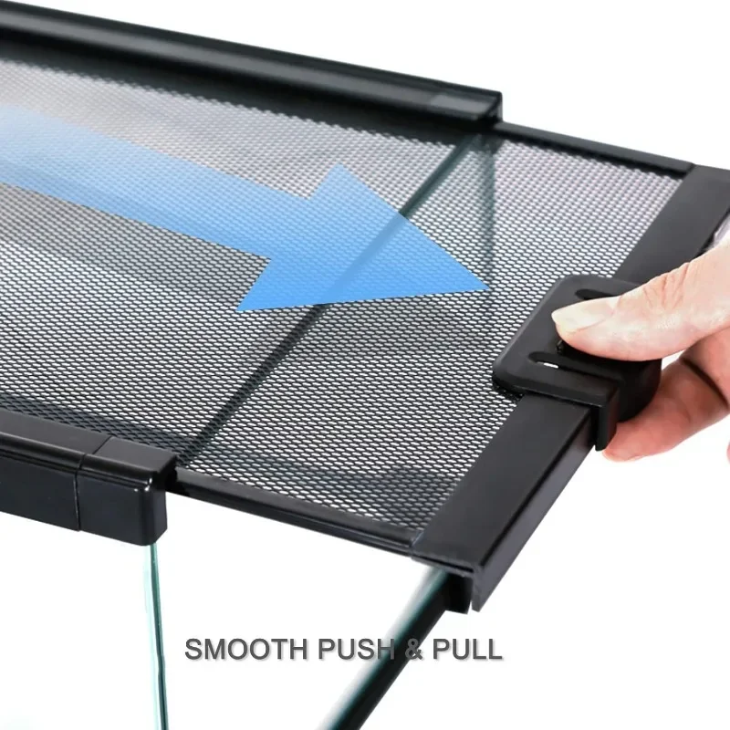 خزان الزواحف الزجاجي الكامل سعة 15 جالونًا، تررم الزواحف المتوسط لسيارة أبو بريص الناسك كراب هوجنوز ثعبان إلخ، فتحة تهوية الشاشة العلوية