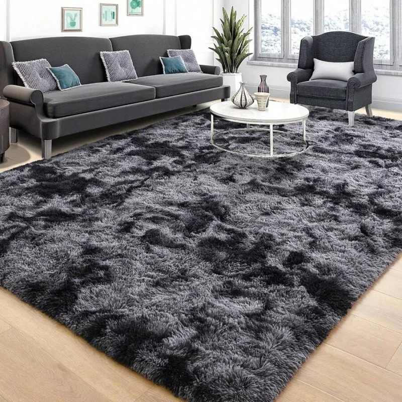 Soft Shag Rugs For Bedroom, Living Room, Luxury Modern Plush Carpet Girls Boys Room Dorm Indoor Home Decor, Upgrade Non-Slip