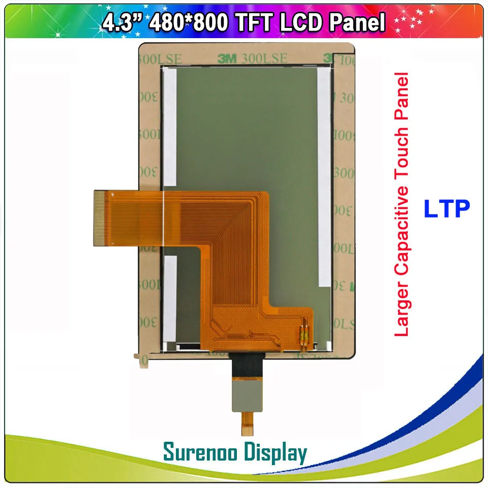 4.3" 480*800 480800 40P_RGB NT35510 MCU TFT LCD Module Display Monitor Screen IIC I2C Capacitive Touch Panel