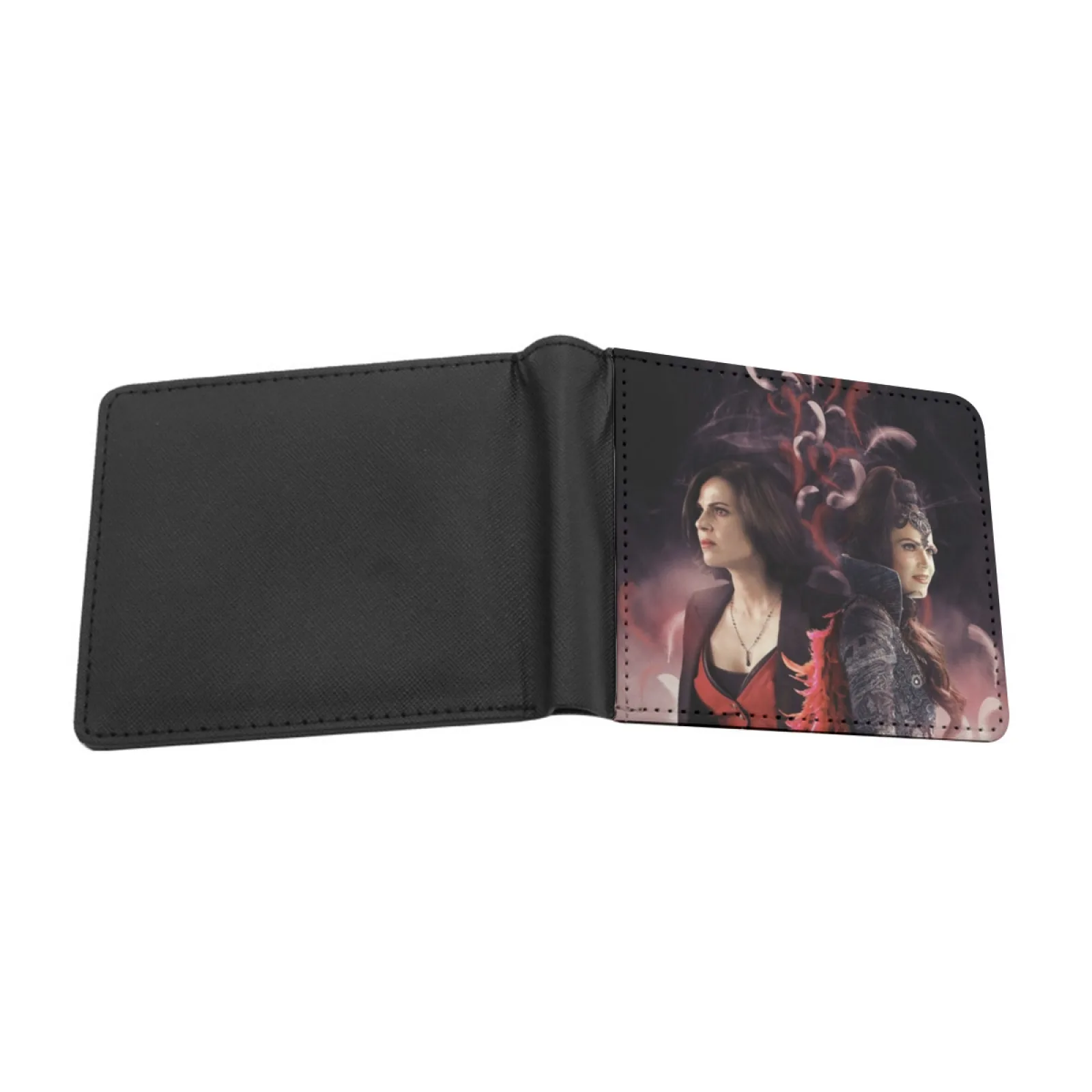 Regina Mills Evil Queen Personalized Men's Leather Wallet Card Money Bag Pu Leather Wallet Lana Parrilla Evil Regals Sq Oq Ouat