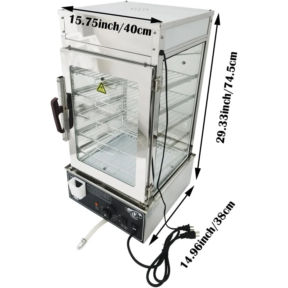 電気蒸し器 食品ディスプレイ 自動温度制御 5層ディスプレイ 110V