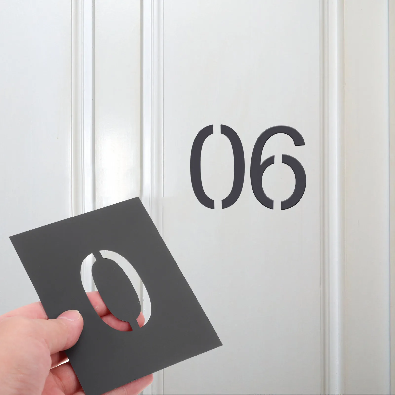 1Set Number Stencils Reusable Door Number Painting Stencils 0-9 for Address Curb Mailbox Parking Craft Projects
