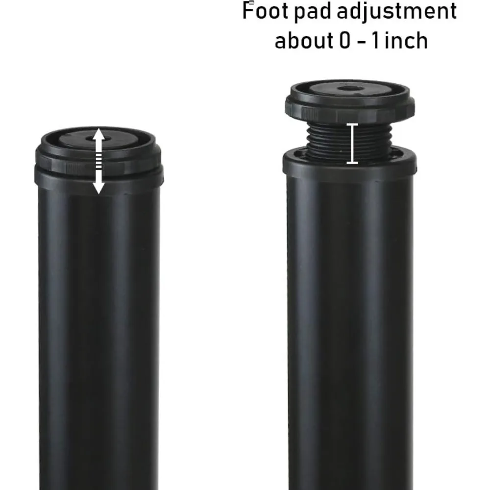Gambe da scrivania regolabili in metallo da 28 pollici, set di gambe per mobili da tavolo da ufficio, set di 4 (nero)