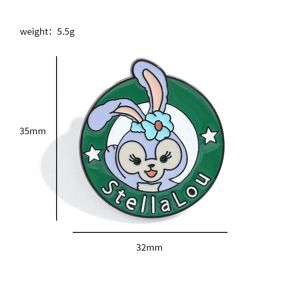 Round Anime Peripheral Cartoon Kawaii Star Delu Winnie The Bear Mickey Minnie Brooch Badge Cute Creative Pin Gift Wholesale