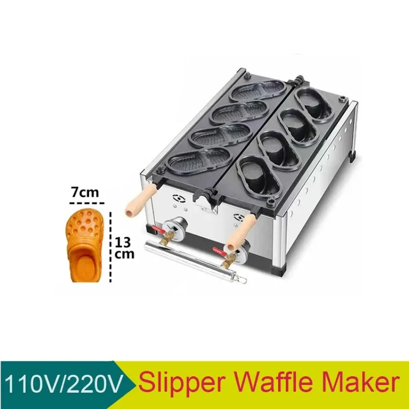Commercial Shoe Shaped Customizable Waffle Maker Non Stick Hole Shoes Bread Cake Making Machine