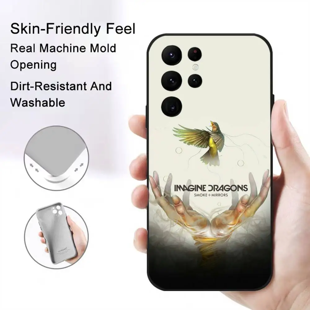 Lmagine d-dragons banda capa de telefone para telefone série s s20 s21 s22 s23 s24 fe plus ultra tpu capa macia para a pele