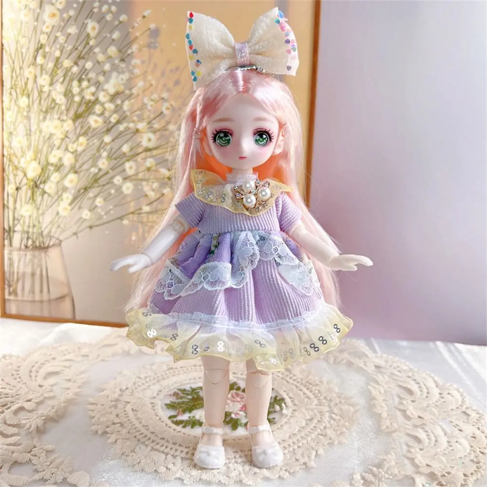 

Dressing Doll with Clothes BJD Doll Dress Up 3D Eyes Simulated Eye Hinge Doll 23cm Cute Removable Joints Doll