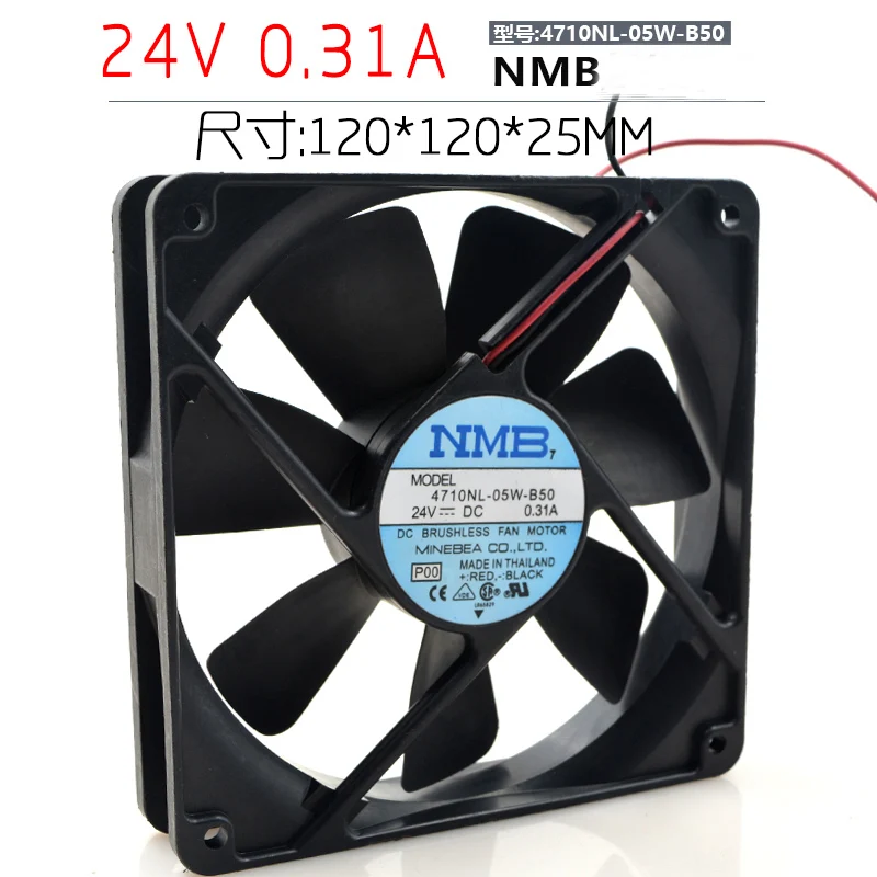 

New For NMB 4710NL-05W-B50 24V 0.31A 12025 12CM 2-Wire Inverter Industrial Control Fan