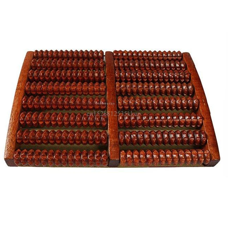 Eight rows solid wooden roller foot massager pedicure machine foot brush wooden feet meridians foot massager