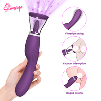 3 in 1 Tongue Licking Sucking vibrator clitori Nipple G-spot Sucker Dildo masturbator sex toys for women Massager Adult Products